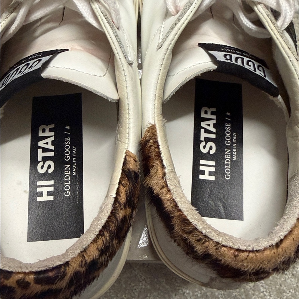 Golden Goose HI STAR with White and Black star sneakers - Picture 12 of 13